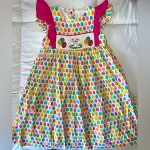 Smocked A lot Easter Bunny Girls Dress, Size 6